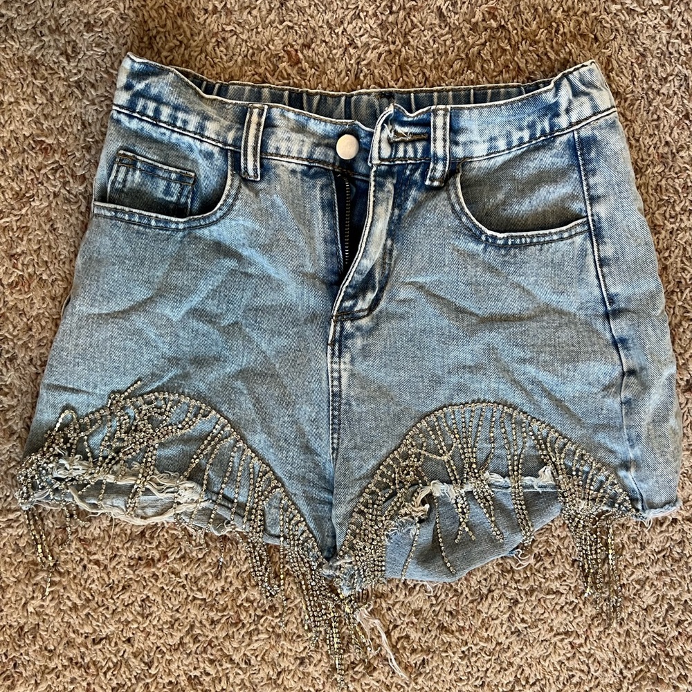 Boutique rhinestone shorts- Small